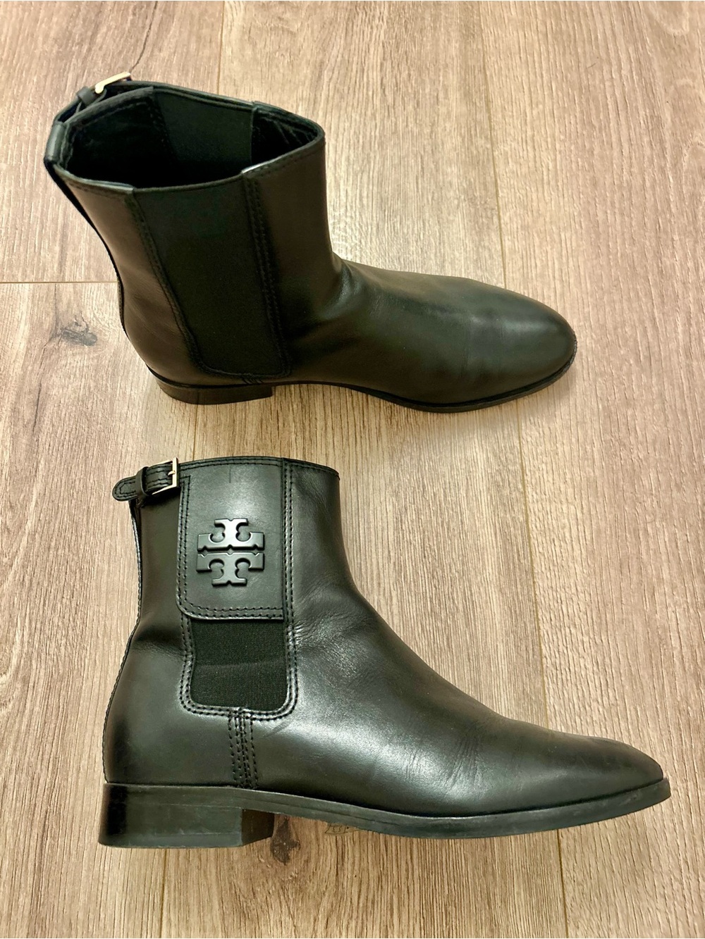Tory Burch Wyatt Black Leather Boots